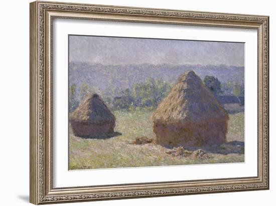 Haystack, Late Summer, c.1891-Claude Monet-Framed Giclee Print
