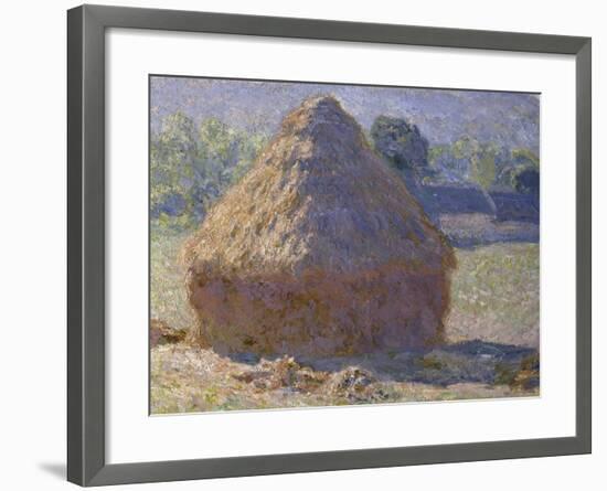 Haystack, Late Summer, c.1891-Claude Monet-Framed Giclee Print