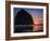 Haystack Rock and Birds-Jody Miller-Framed Photographic Print