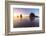 Haystack Rock and The Needles at sunset, with textured sand in the foreground-francesco vaninetti-Framed Photographic Print