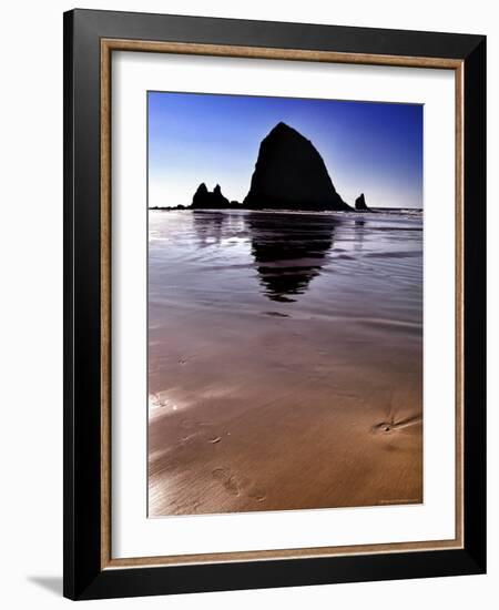 Haystack Rock at Noon-Jody Miller-Framed Photographic Print