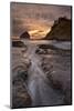 Haystack Rock at Sunset, Pacific City, Oregon, United States of America, North America-James-Mounted Photographic Print