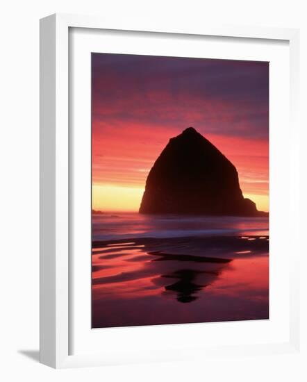 Haystack Rock, Cannon Beach, Oregon, USA-Adam Jones-Framed Photographic Print