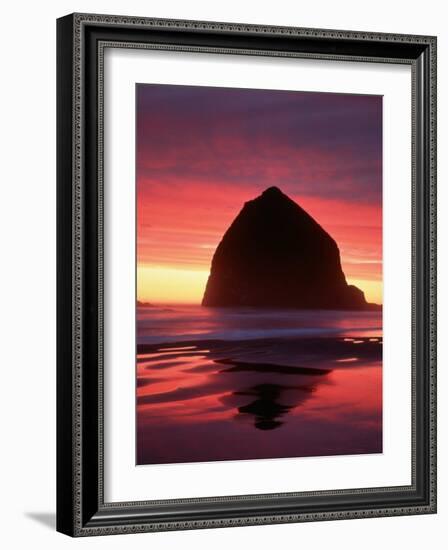 Haystack Rock, Cannon Beach, Oregon, USA-Adam Jones-Framed Photographic Print