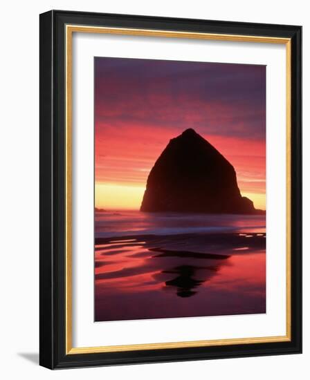 Haystack Rock, Cannon Beach, Oregon, USA-Adam Jones-Framed Photographic Print