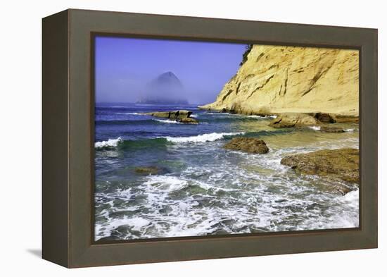 Haystack Rock, Cape Kiwanda, Oregon Coast, Pacific Ocean, Pacific Northwest-Craig Tuttle-Framed Premier Image Canvas