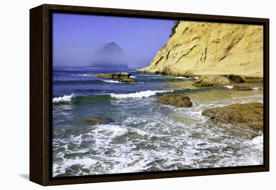 Haystack Rock, Cape Kiwanda, Oregon Coast, Pacific Ocean, Pacific Northwest-Craig Tuttle-Framed Premier Image Canvas