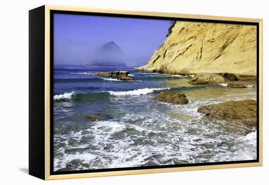 Haystack Rock, Cape Kiwanda, Oregon Coast, Pacific Ocean, Pacific Northwest-Craig Tuttle-Framed Premier Image Canvas