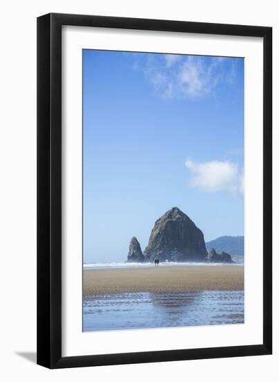 Haystack Rock In Cannon Beach, Oregon-Justin Bailie-Framed Photographic Print