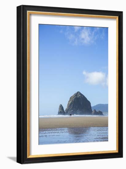 Haystack Rock In Cannon Beach, Oregon-Justin Bailie-Framed Photographic Print