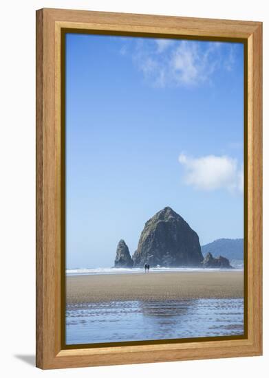 Haystack Rock In Cannon Beach, Oregon-Justin Bailie-Framed Premier Image Canvas