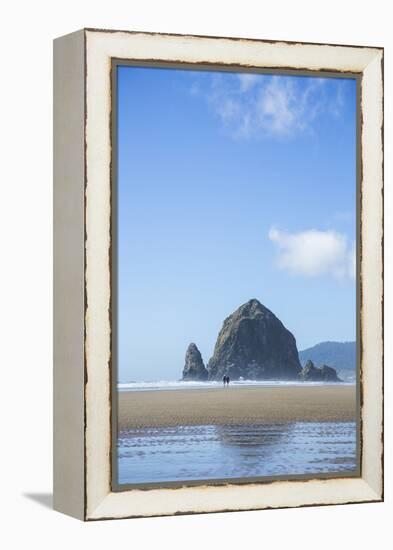 Haystack Rock In Cannon Beach, Oregon-Justin Bailie-Framed Premier Image Canvas