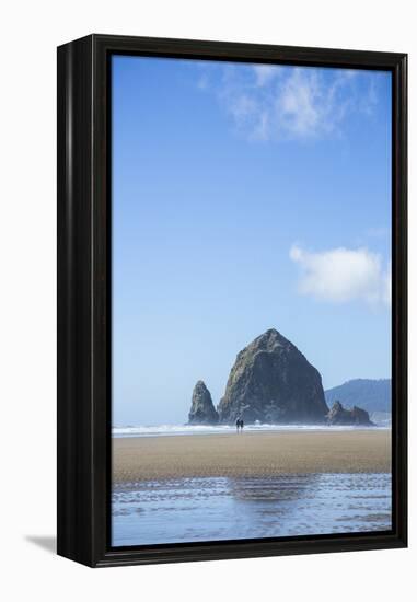 Haystack Rock In Cannon Beach, Oregon-Justin Bailie-Framed Premier Image Canvas