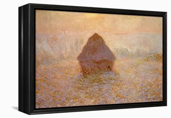 Haystack, Sun on the Mist (Meule, Soleil dans la Brume)-Claude Monet-Framed Premier Image Canvas