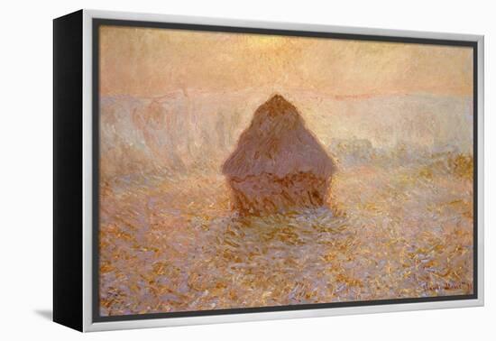 Haystack, Sun on the Mist (Meule, Soleil dans la Brume)-Claude Monet-Framed Premier Image Canvas