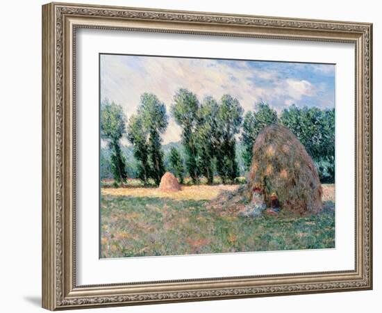 Haystacks, 1885-Claude Monet-Framed Giclee Print