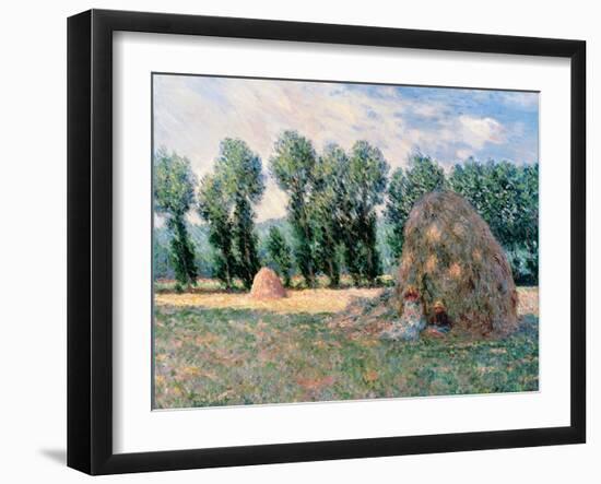 Haystacks, 1885-Claude Monet-Framed Giclee Print