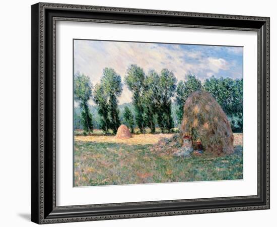 Haystacks, 1885-Claude Monet-Framed Giclee Print