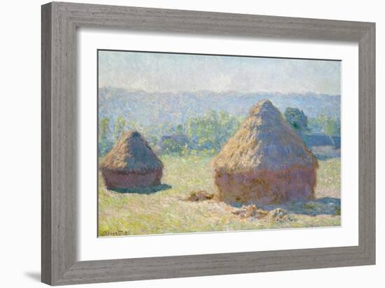 Haystacks, 1891-Claude Monet-Framed Giclee Print