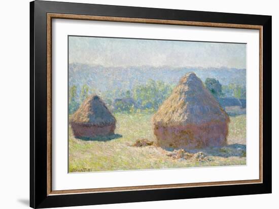 Haystacks, 1891-Claude Monet-Framed Giclee Print