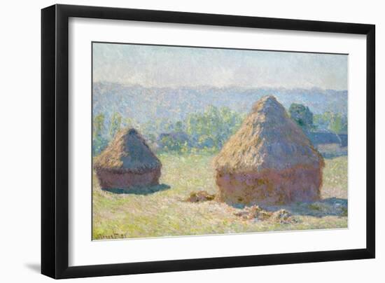 Haystacks, 1891-Claude Monet-Framed Giclee Print