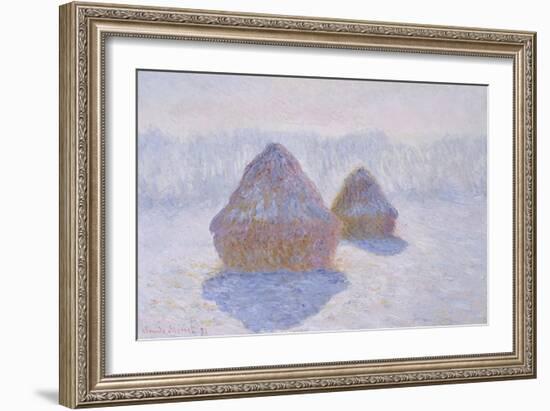 Haystacks, 1891-Claude Monet-Framed Giclee Print