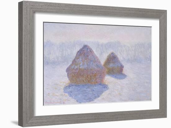 Haystacks, 1891-Claude Monet-Framed Giclee Print