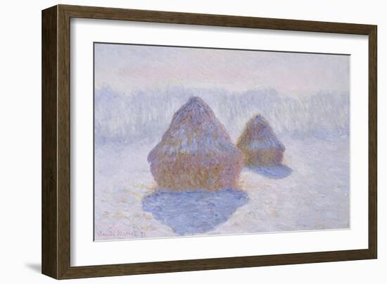 Haystacks, 1891-Claude Monet-Framed Giclee Print