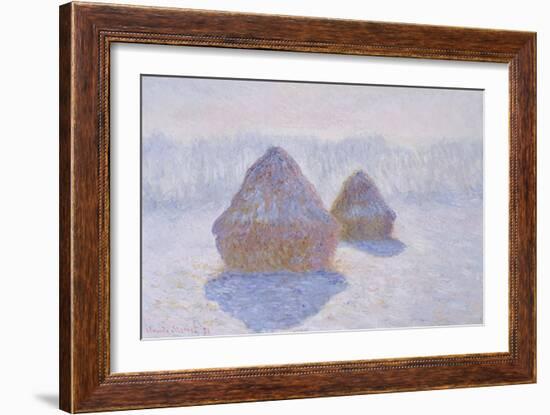 Haystacks, 1891-Claude Monet-Framed Giclee Print