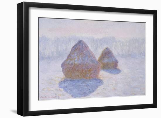 Haystacks, 1891-Claude Monet-Framed Giclee Print