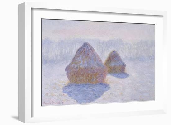 Haystacks, 1891-Claude Monet-Framed Giclee Print