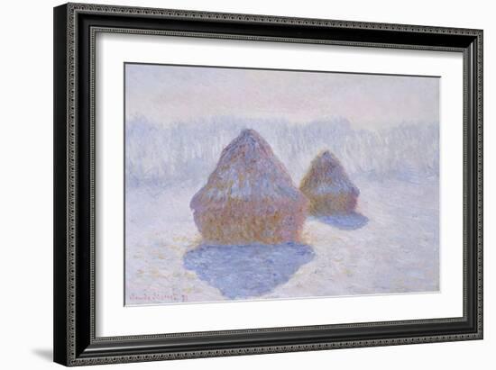 Haystacks, 1891-Claude Monet-Framed Giclee Print