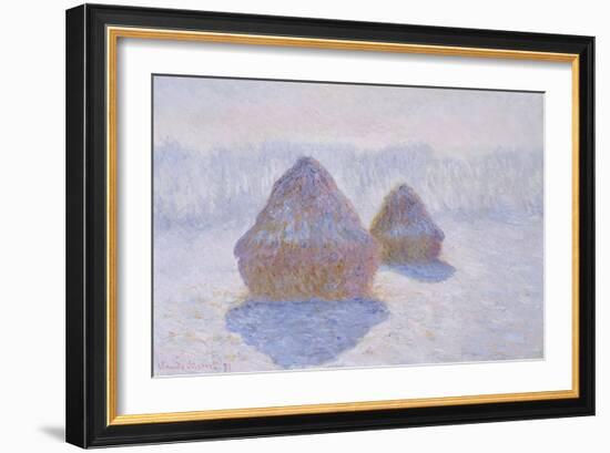 Haystacks, 1891-Claude Monet-Framed Giclee Print