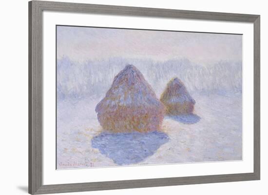 Haystacks, 1891-Claude Monet-Framed Giclee Print
