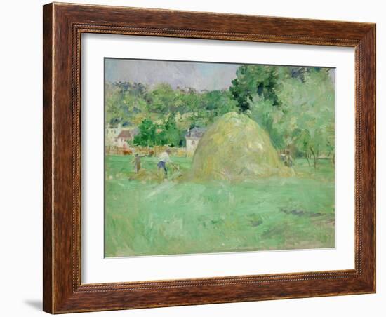 Haystacks at Bougival, 1883-Berthe Morisot-Framed Giclee Print