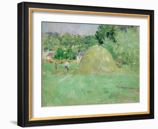 Haystacks at Bougival, 1883-Berthe Morisot-Framed Giclee Print