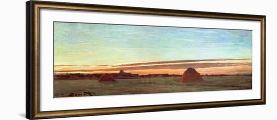 Haystacks at Chailly, 1865-Claude Monet-Framed Giclee Print