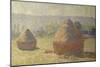 Haystacks at the End of the Summer, at Giverny, 1891-Claude Monet-Mounted Giclee Print