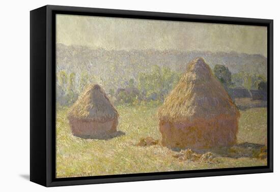 Haystacks at the End of the Summer, at Giverny, 1891-Claude Monet-Framed Premier Image Canvas