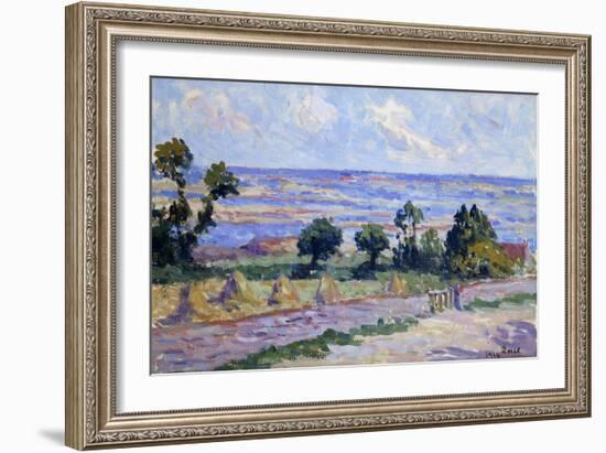 Haystacks by the Sea-Maximilien Luce-Framed Giclee Print