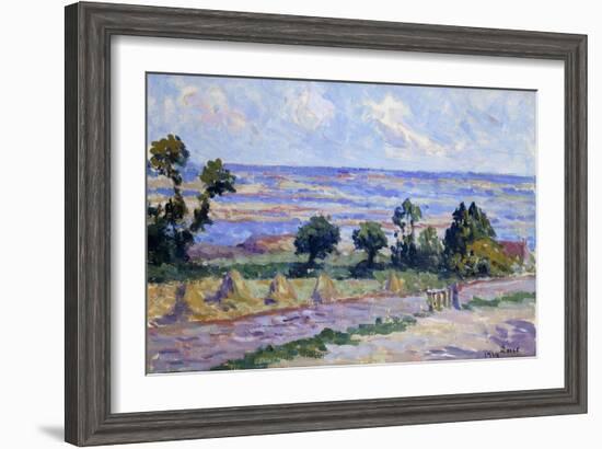 Haystacks by the Sea-Maximilien Luce-Framed Giclee Print