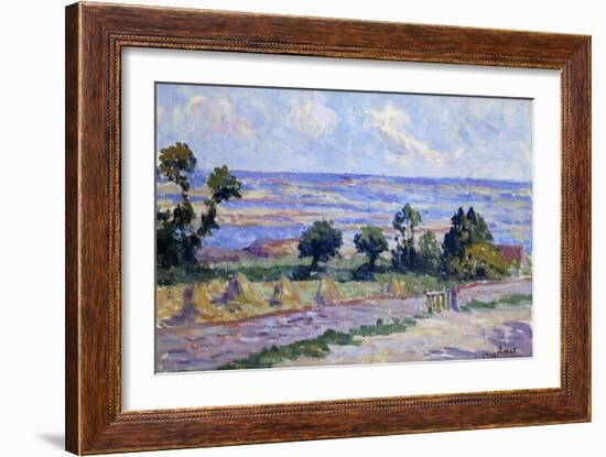 Haystacks by the Sea-Maximilien Luce-Framed Giclee Print