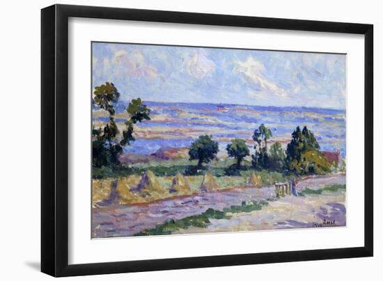 Haystacks by the Sea-Maximilien Luce-Framed Giclee Print