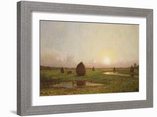 Haystacks, C.1876-88-Martin Johnson Heade-Framed Giclee Print