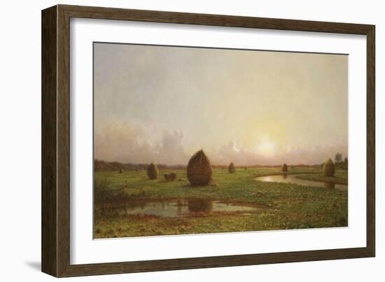 Haystacks, C.1876-88-Martin Johnson Heade-Framed Giclee Print