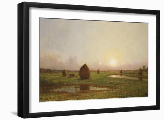 Haystacks, C.1876-88-Martin Johnson Heade-Framed Giclee Print