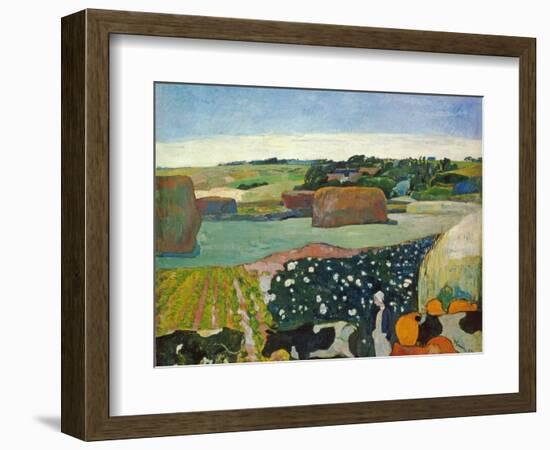 Haystacks in Brittany, 1890-Paul Gauguin-Framed Giclee Print