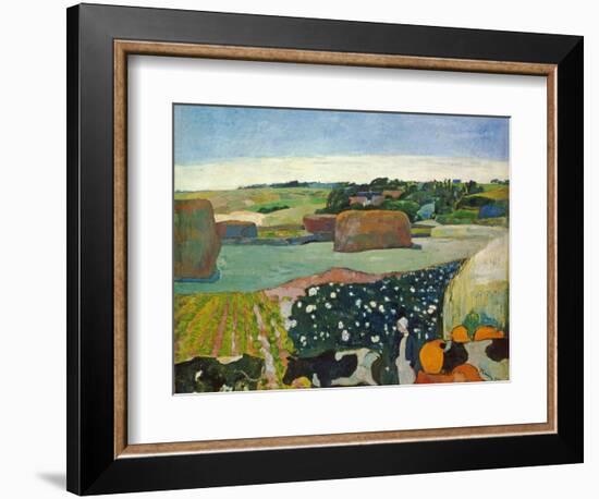 Haystacks in Brittany, 1890-Paul Gauguin-Framed Giclee Print