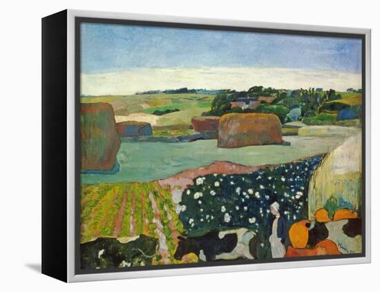 Haystacks in Brittany, 1890-Paul Gauguin-Framed Premier Image Canvas