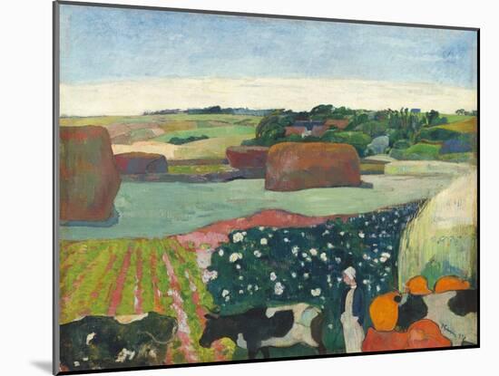 Haystacks in Brittany-Paul Gauguin-Mounted Art Print